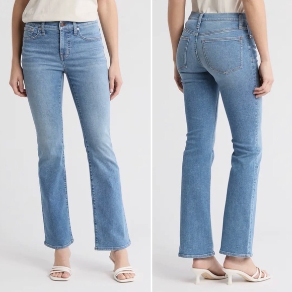 Madewell Denim Mid Rise Kick Out Jeans Light Wash Women’s Size 25 Tall